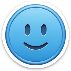 Minimalist certified emoji badge, blue verification checkmark inside a clean circle, flat design, emoji style, high contrast, simple shapes, transparent background, looks good at small size sticker