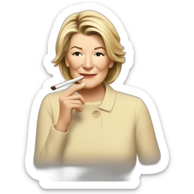 martha stewart smoking sticker