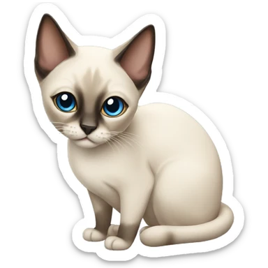 please create an emoji of a siamese cat sticker