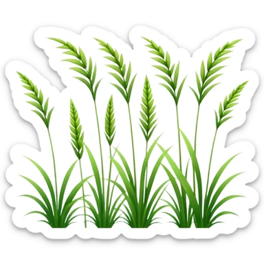 a few tall grass blades sticker