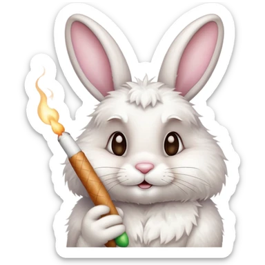Easter bunny smoking weed sticker