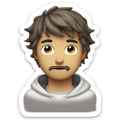 Neco-arc from fate as an sad emoji sticker