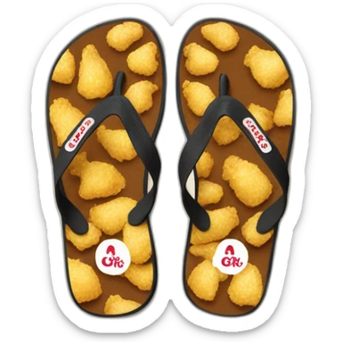chick-fil-a-nugget flip flops sticker