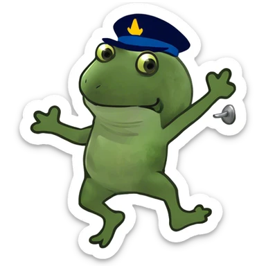 Kicking someone out the door sticker