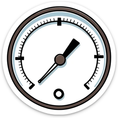 cracked pressure gauge sticker
