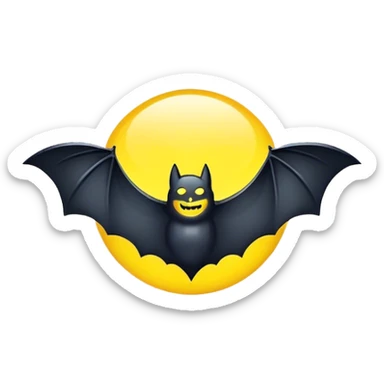 Smile bat signal sticker