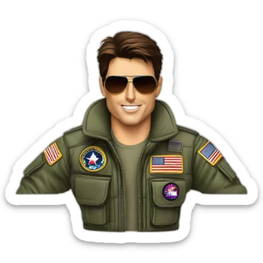 top gun tom cruise sticker