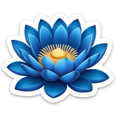 Blue lotus sticker