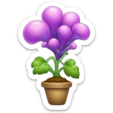 plant with fungus in symbiosis with hearts sticker