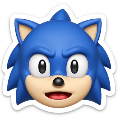 Sonic the hedgehog emoji that looks ugly and crying  sticker