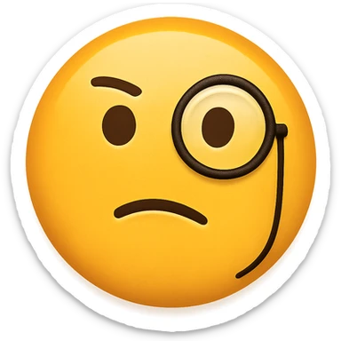 face with monocle emoji sticker