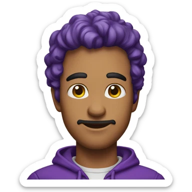 HOMEM TOPETE ROXO sticker