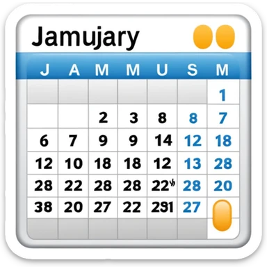 Calander page of 30 January sticker