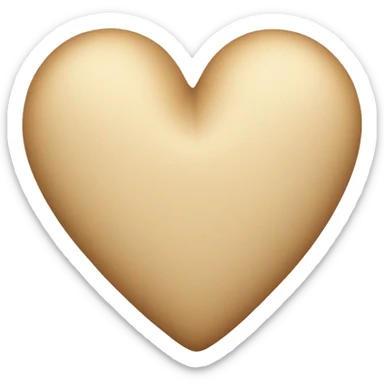 Beige IOS heart  sticker