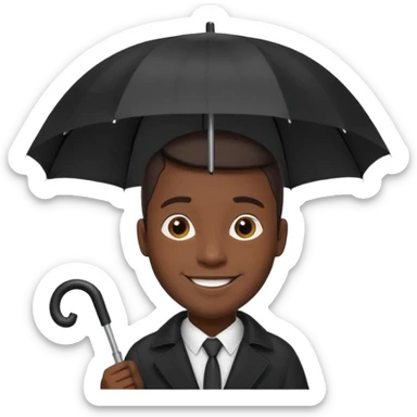 HOLDİNG UMBRELLA BLACK MAN sticker
