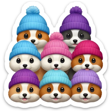 Winter Beanie Pets sticker