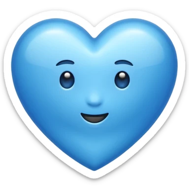 Coeur bleu Normal iPhone sticker