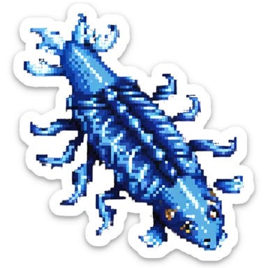 Glaucus atlanticus blue dragon sea slug sticker