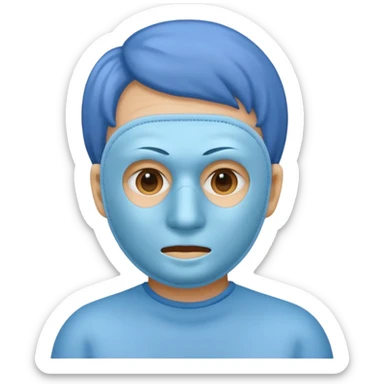 Lung disease blue emoji guy sticker