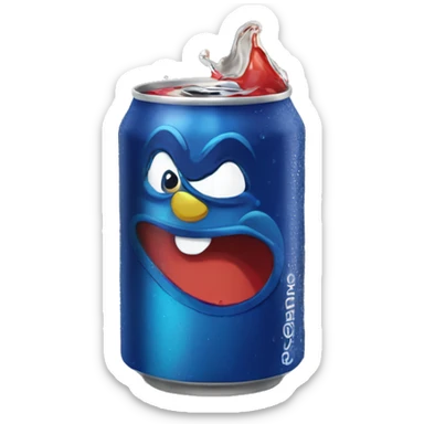 Chauve boit du pepsi sticker