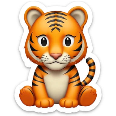 anthropomorphised tiger in casual clothes walking upright, relaxed pose sticker