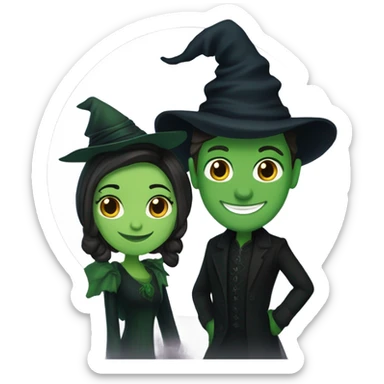 elphaba and fiyero from wicked sticker