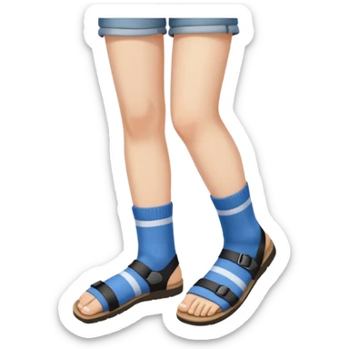 socks on with sandals on sticker
