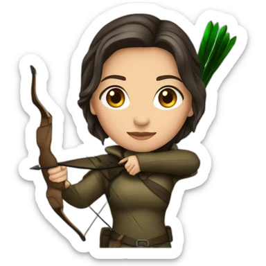 Katniss everdeen with arrow sticker
