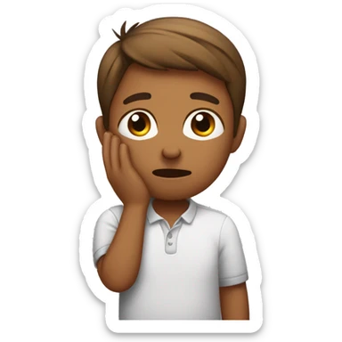 saying sorry by holding ears sticker