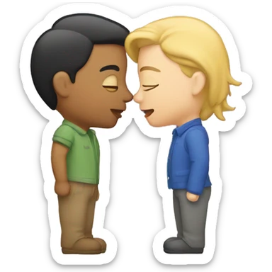 Gay lesbians kissing sticker