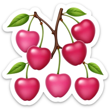 Pink cherries sticker