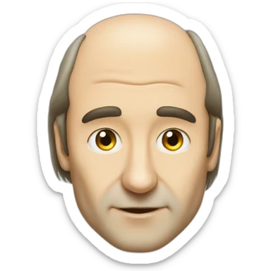 Xavier Niel Free face big nose balding hair sticker