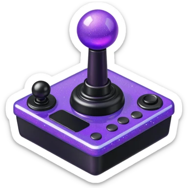 glitter purple and joystick sticker