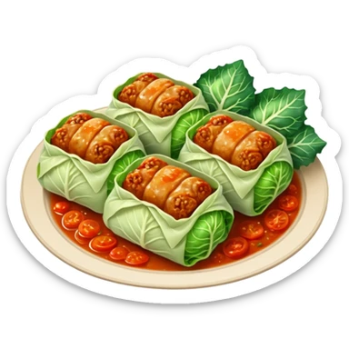 romanian dish cabbage rolls with meat emoji sticker