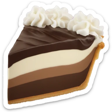 slice of french silk pie sticker