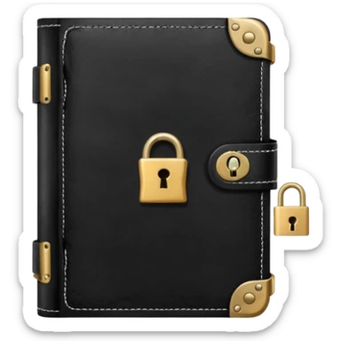 emo diary with a lock sticker