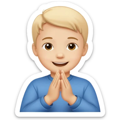 child clapping hands, cheerful and encouraging sticker