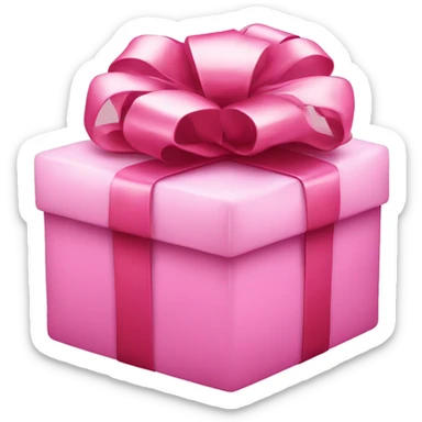 pink christmas present sticker