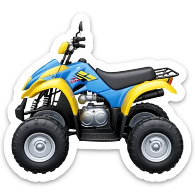 Suzuki Lt 50 Quad bike in yellow and blue sticker