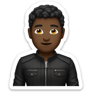 black skinny leather outfit sticker