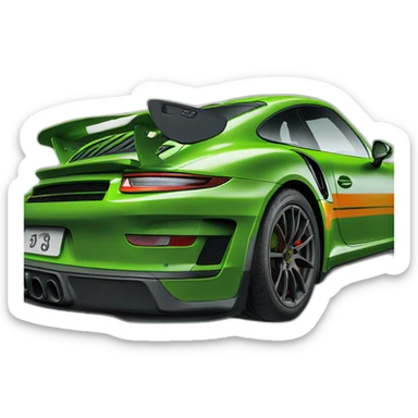 Grenouille dans une porche 911 gt3 rs sticker