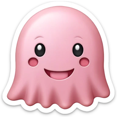 kawaii SPAM MEAT ghost EMOJI sticker