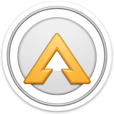 Halka içerisinde ters duran V harfi  sticker