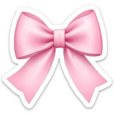 light pink ribbon bow sticker