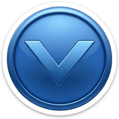shiny dark blue checkmark with raised hands in the background sticker