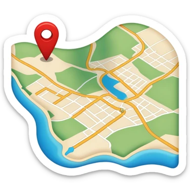 location marker on a map sticker