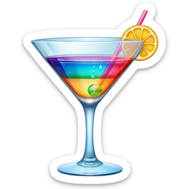 cocktail glass sticker
