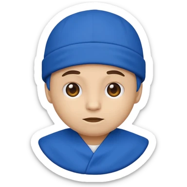Emoji blue crip sticker