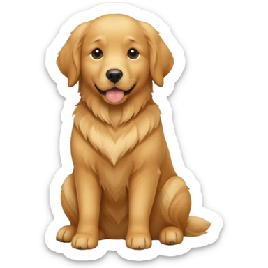 Golden retierver assis  sticker