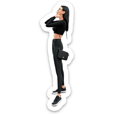 girl in outdoor fashion sticker